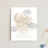 "Moon and stars" - Baby Shower Insert Cards in Latte by Creo Study - Front