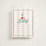 "Tiny Cherry On Top" - Baby Shower Insert Cards in Petal by Kiersten Garner - Front
