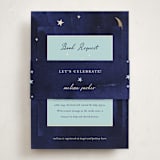 "Midnight Stars" - Baby Shower Insert Cards in Midnight by Ilene Guy - With Bellyband