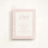 "Classic Gingham" - Baby Shower Insert Cards in Cotton Candy by Creo Study - Front