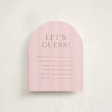 "Baby Stripes" - Baby Shower Insert Cards in Rose by Angela Thompson - Front