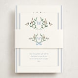 "Southern Mallard Duck" - Baby Shower Insert Cards in Powder by Rebecca Marchese - With Bellyband
