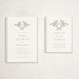 "Southern Mallard Duck" - Baby Shower Insert Cards in Powder by Rebecca Marchese - With Invitation