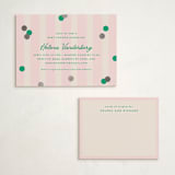 "Preppy Confetti" - Baby Shower Insert Cards in Peony by Olivia Raufman - With Invitation