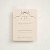"Tied with Love" - Baby Shower Insert Cards in Linen by Joyce Pinheiro - Front