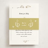 "Golden Flowers" - Baby Shower Insert Cards in Cloud by Ani Somi - With Bellyband