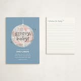 "Groovy Baby" - Baby Shower Insert Cards in Cobalt by Janna Sue Design - With Invitation