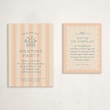 "Nesting Toolbox" - Baby Shower Insert Cards in Peachy by Leia Matt - With Invitation