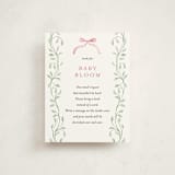 "graceful" - Baby Shower Insert Cards in Peony by Sarah Knight - Front