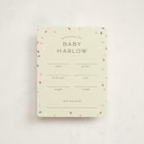 "tiny bold sprinkles" - Baby Shower Insert Cards in Cream by Ellen Schlegelmilch - Front