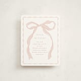"Framed Bow" - Baby Shower Insert Cards in Blush by Baumbirdy - Front