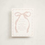 "Framed Bow" - Baby Shower Insert Cards in Blush by Baumbirdy - Front