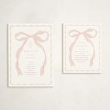 "Framed Bow" - Baby Shower Insert Cards in Blush by Baumbirdy - With Invitation