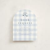 "Gingham Mobile" - Baby Shower Insert Cards in Baby blue by Stacey Meacham - Front