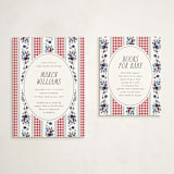"Pattern Mix" - Baby Shower Insert Cards in Tomato by Emily Sabol Goss - With Invitation