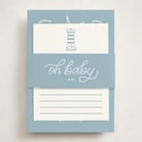 "nautical celebration" - Baby Shower Insert Cards in Powder Blue by Claudia Orengo - With Bellyband