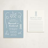 "nautical celebration" - Baby Shower Insert Cards in Powder Blue by Claudia Orengo - With Invitation