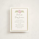 "Garden Rose Doily" - Baby Shower Insert Cards in Rose by Holton Art and Design - Front
