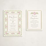 "Garden Rose Doily" - Baby Shower Insert Cards in Rose by Holton Art and Design - With Invitation