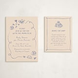 "Doodle Tea Party" - Baby Shower Insert Cards in Fine China by Carmia C. - With Invitation