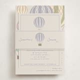 "Balloons" - Baby Shower Insert Cards in Bluebird by Kampai Designs - With Bellyband