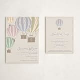 "Balloons" - Baby Shower Insert Cards in Bluebird by Kampai Designs - With Invitation
