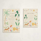 "A Little Wild One Baby Shower" - Baby Shower Insert Cards in Linen by Celine Nguyen - With Invitation