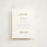 "Bunny Crest" - Baby Shower Insert Cards in Cornflower by Laura Hankins - Front