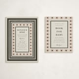 "Bebe Bistro" - Baby Shower Insert Cards in Blush by Sierra Lee - With Invitation