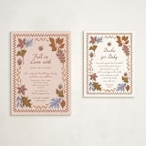 "Fall in Love" - Baby Shower Insert Cards in Latte by Alethea and Ruth - With Invitation