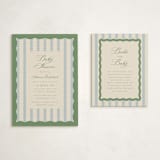 "wavy stripe" - Baby Shower Insert Cards in Forest by Jen Owens - With Invitation