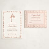 "Watercolor Stork Baby Shower Invitation" - Baby Shower Insert Cards in Blush by Kaylee Morgan - With Invitation
