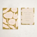"Flora" - Baby Shower Insert Cards in Mustard by Sierra Lee - With Invitation