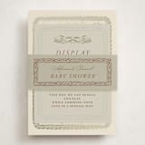 "Scallop Border" - Baby Shower Insert Cards in Buttercream by Lucrecia Caporale - With Bellyband