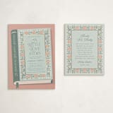 "Little Love Story" - Baby Shower Insert Cards in Sage by Ana de Sousa - With Invitation