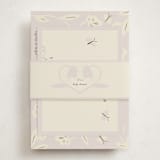 "Butterfly Garden" - Baby Shower Insert Cards in Petal by Ani Somi - With Bellyband