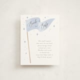 "Bows & Banners" - Baby Shower Insert Cards in Baby Blue by Paper Raven Co. - Front