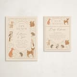 "Woodland storybook" - Baby Shower Insert Cards in Ecru by Creo Study - With Invitation