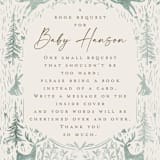 "The Story Begins" - Baby Shower Insert Cards in Sage by Petra Kern - Close up