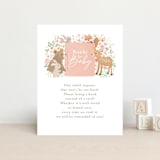 "Banner announcement" - Baby Shower Insert Cards in Petal by Jennifer Wick - Front