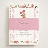 "Love is in the Air" - Baby Shower Insert Cards in Rose by Vivian Yiwing - With Bellyband