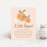 "little cutie oranges" - Baby Shower Insert Cards in Peach by Karidy Walker - Front