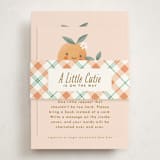 "little cutie oranges" - Baby Shower Insert Cards in Peach by Karidy Walker - With Bellyband