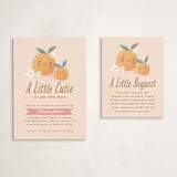 "little cutie oranges" - Baby Shower Insert Cards in Peach by Karidy Walker - With Invitation