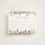 "Flower Garden" - Baby Shower Insert Cards in Cotton by Susan Moyal - Front