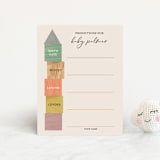 "Baby Shower Blocks" - Baby Shower Insert Cards in Rainbow by Penny Eversole - Front