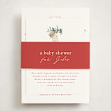 "merry little stockings" - Baby Shower Insert Cards in Cranberry by Rebecca Durflinger - With Bellyband