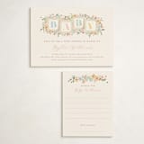 "petite baby blocks" - Baby Shower Insert Cards in Honey by Jennifer Wick - With Invitation
