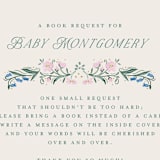 "Book Cover" - Baby Shower Insert Cards in Evergreen by Petra Kern - Close up