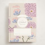 "Spring Blooms" - Baby Shower Insert Cards in Petal by Brandy Folse - With Bellyband